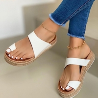 Noracora Sandals Pink Round Toe Casual Flat Heel Sandals