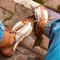 Noracora Sandals Round Toe Flat Heel Yellow Sandals