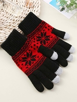 Noracora Watermelon Red Gloves Winter Casual Polyester Gloves