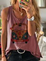 O-Neck Sleeveless Casual Casual Tops
