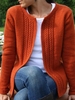 Orange Long Sleeve Round Neck Sweaters