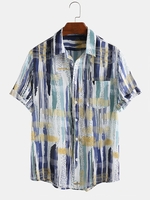 Paneled Basic Shirt Collar Men-Shirts - Noracora