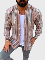 Paneled Cotton Men-Shirts - Noracora