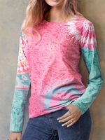 Pink Casual Printed T-Shirts