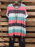 Pink Cotton Short Sleeve T-Shirts - Noracora