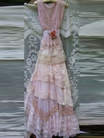 Pink Elegant V Neck Patchwork Cotton-Blend Causal Dresses