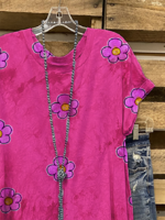 Pink Holiday Cotton-Blend T-Shirts - Noracora