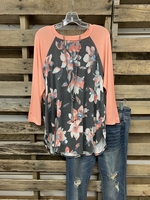 Pink Long Sleeve Sweet Causal Tops - Noracora