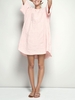 Pink Paneled Solid Simple Causal Dresses