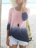 Pink Short Sleeve Round Neck T-Shirts