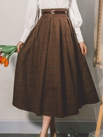 Plaid Printed Casual Skirts - Noracora