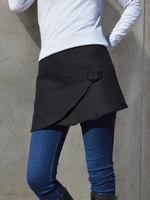 Plain Casual Wool Blend Skirts - Noracora