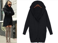Plain Long Sleeve Cotton Cardigans - Noracora
