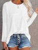 Plain Loose Casual Tunic T-shirts
