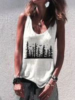 Plants A-Line Sleeveless Tanks & Camis - Noracora