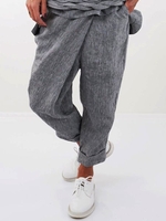 Pockets Casual Linen & Cotton Bottoms - Noracora
