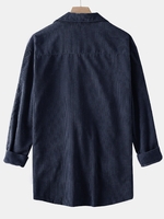 Pockets Corduroy Men-Shirts - Noracora