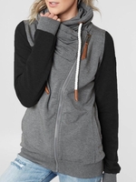 Pockets Cotton-Blend Casual Cowl Neck Coats - Noracora