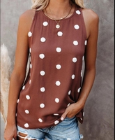 Polka Dots Casual Tanks & Camis - Noracora