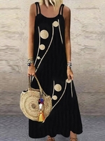 Polka Dots Jersey Casual Loosen Maxi