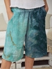 Polyester Cotton Floral-Print Ombre/tie-Dye Pants - Noracora