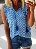 Polyester Fibre Casual Loosen Tanks & Camis