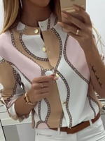 Polyester Fibre Fashion Crew Neck Blouses