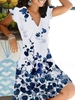 Polyester Fibre Vintage Regular Fit Floral Dresses
