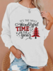 Printed Casual Crew Neck Hoodies & Sweatshirts - Noracora