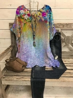 Printed Cotton-Blend Casual Loose Auto-Clearance