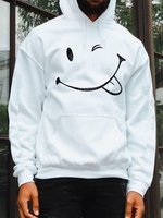 Printed Cotton-Blend Street Wear Men-Hoodies - Noracora
