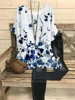 Printed Crew Neck Casual T-Shirts - Noracora