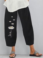 Printed Floral Pants - Noracora