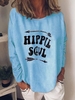 Printed Long Sleeve Cotton-Blend T-Shirts