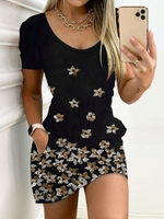 Printed Polyester Cotton Statement Shorts - Noracora