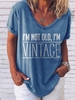 Printed Short Sleeve Letter Casual T-Shirts - Noracora