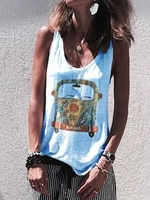 Printed Sleeveless T-Shirts
