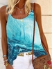 Printed Spaghetti Casual Sleeveless Tanks & Camis - Noracora