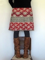 Red Floral-Print Vintage Floral Cotton-Blend Bottoms