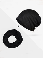 Retro Plain Chic Dual-Use Scarf Hat - Noracora
