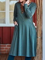 Retro Stripes Dresses - Noracora