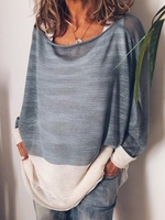 Round Neck Causal Tops
