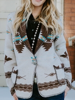 Shawl Collar Holiday Wool Blend Long Sleeve Jackets - Noracora