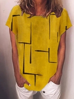 Shift Bateau/boat Neck Casual T-Shirts - Noracora