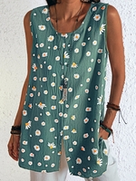 Shift Boho Floral U-Neck Tanks & Camis - Noracora