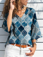 Shift Casual 3/4 Sleeve T-Shirts - Noracora