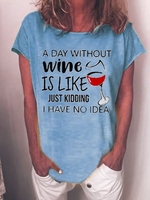 Shift Casual Short Sleeve Letter T-Shirts - Noracora