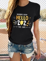 Shift Crew Neck Casual Short Sleeve T-Shirts - Noracora