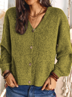 Shift Knitted Casual Cardigans - Noracora