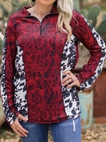 Shirt Collar Casual Shift Printed Blouses&shirts - Noracora